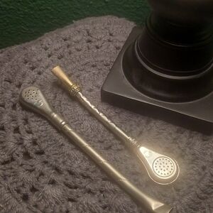 Silver and Gold Metal Straws